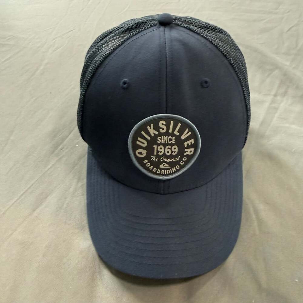 Quiksilver Since 1969 Boarding Co Navy Trucker Hat Snapback OSFM